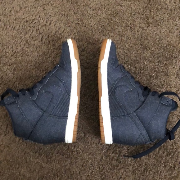 Nike Dunk SkyHigh Denim Wedge Sneakers - Picture 3 of 7